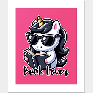 Cute Unicorn Book Lover Posters and Art